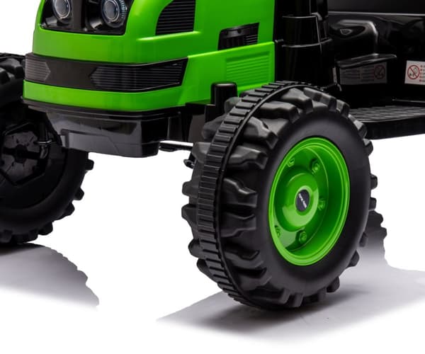 Milly Mally Batteridrevet køretøj Traktor med trailer Farmer Green