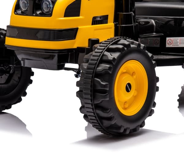 Milly Mally Akkukäyttöinen ajoneuvo Traktori perävaunulla Farmer Yellow