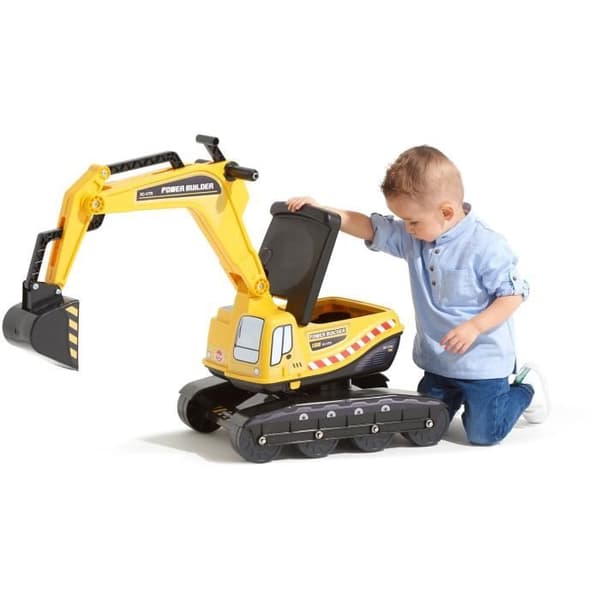 Falk Power Builder grävmaskin med 360° roterande hytt - FALK - 120 - Gul - För barn från 3 år och uppåt