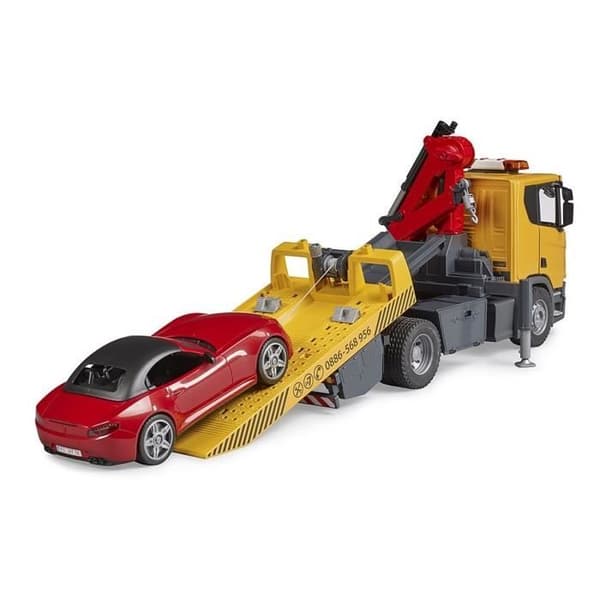 Scania Super 560R dragbil med ljud- och ljusmodul och Roadsterfordon - BRUDER - Barnleksak