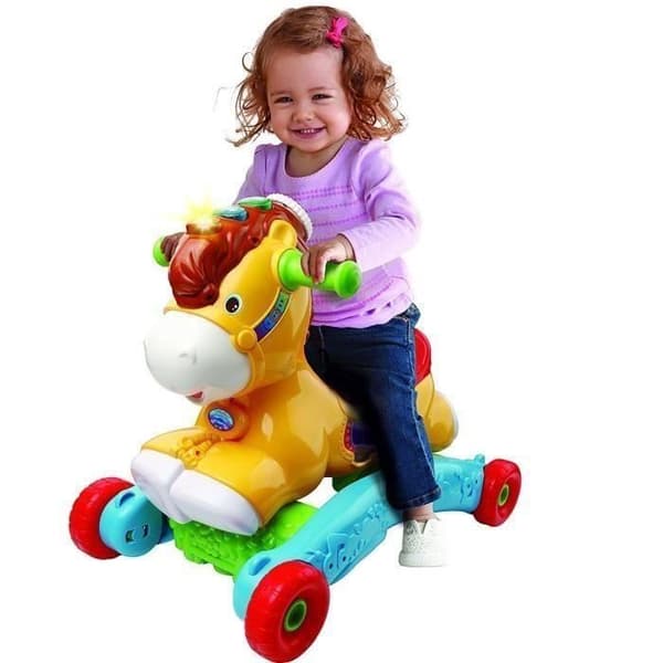 Rocking Carrier P'tit Galop, My Pony Rocking 2in1 - VTECH BABY - Talking and Luminous - Multicolor