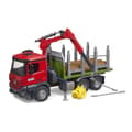 Miniatyrbild 3 av 4: Mercedes-Benz Arocs timmertransportbil med lastkran, grip och 3 trädstammar Unik färg