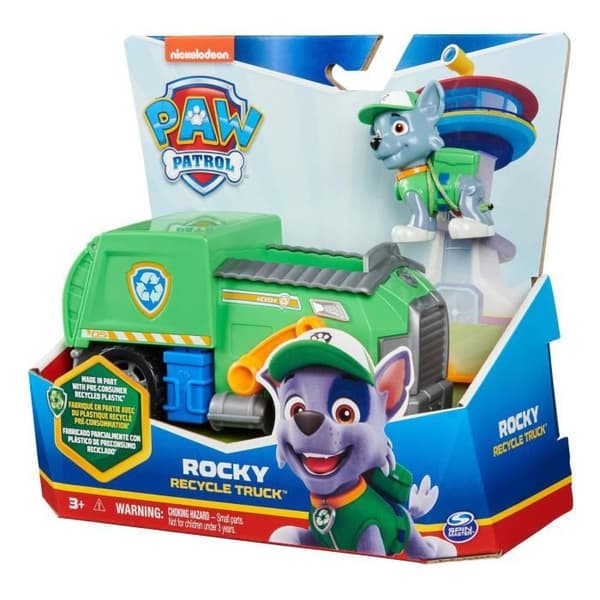 SPIN MASTER VEHICLE + ROCKY FIGURINE Paw Patrol