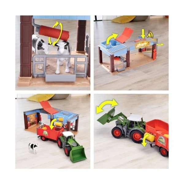Lantbruksstation med Dickie Toys traktor - XXL modell - För barn från 3 år och uppåt