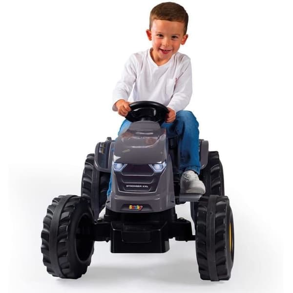 Smoby Stronger XXL Pedal Traktor + Trailer - Grå