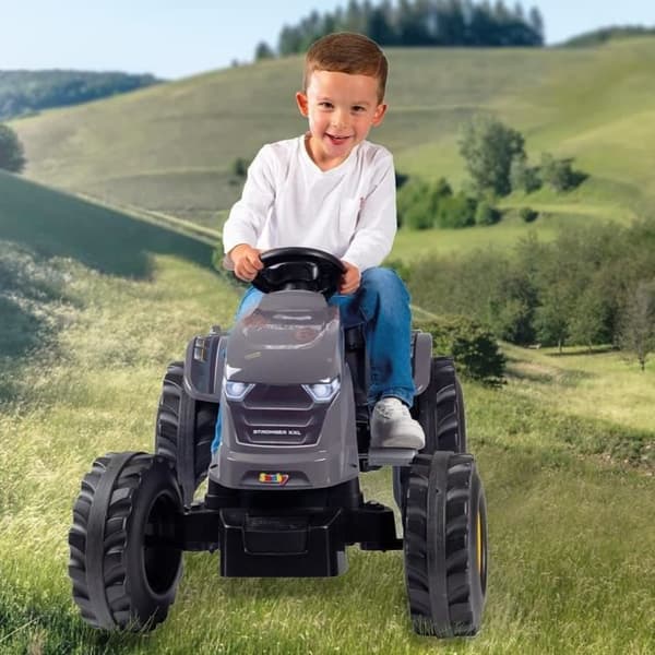 Smoby Stronger XXL Pedal Traktor + Trailer - Grå