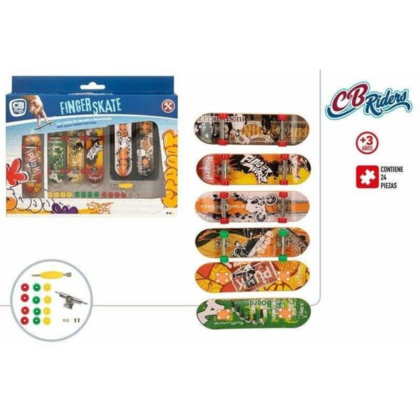 Fingerskateboard-sett Colorbaby 10 x 3 cm 24 Deler