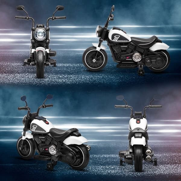 Rootz elektrisk motorcykel til børn - Børnecykel - Kør på legetøj - Forlygte og træningshjul - Udvikler motoriske færdigheder - 76 cm x 42 cm x 57 cm