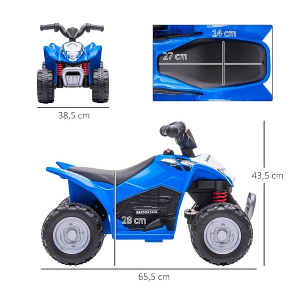 Rootzin lasten sähköinen mönkijä - Lasten mönkijämatka - Lelunelikopteri - LED-valot - Realistinen ajokokemus - 65,5 L x 38,5 W x 43,5 K cm