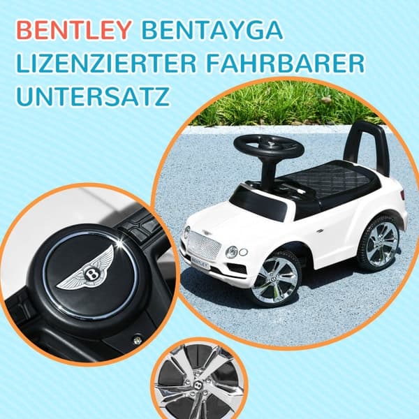 Rootz Bentley Bentayga åkbil - Slidbil för barn - Barnhjul - Tippskydd - Bekvämt ryggstöd - Musikspel - 67 cm x 29 cm x 39 cm