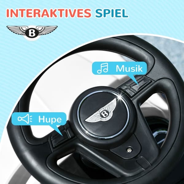 Rootz Bentley Bentayga åkbil - Slidbil för barn - Barnhjul - Tippskydd - Bekvämt ryggstöd - Musikspel - 67 cm x 29 cm x 39 cm