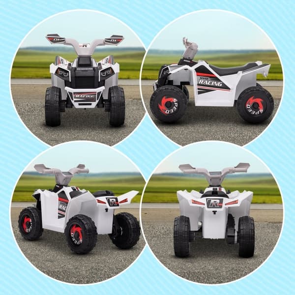 Rootz elektrisk quad til børn - Ride-on-legetøj - ATV til børn - 2,5 km/t Hastighed - 50-minutters køretid - Slidfaste hjul - 70 cm x 41,5 cm x 48,5 c