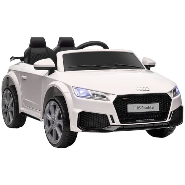 Rootz Kids -sähköurheiluauto - Ajettava leluauto - Lasten ajoneuvo - Realistinen muotoilu - MP3-soitin - Kaukosäädin - Valkoinen - 102cm x 60cm x 44cm