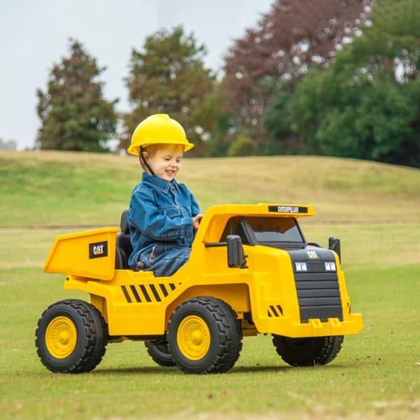 Rootz elektrisk kørende gravemaskine - Caterpillar hjullæsser - Fjernbetjent lastbil - Ægte lydeffekter - Forlygter - 110 cm x 70,5 cm x 61,5 cm
