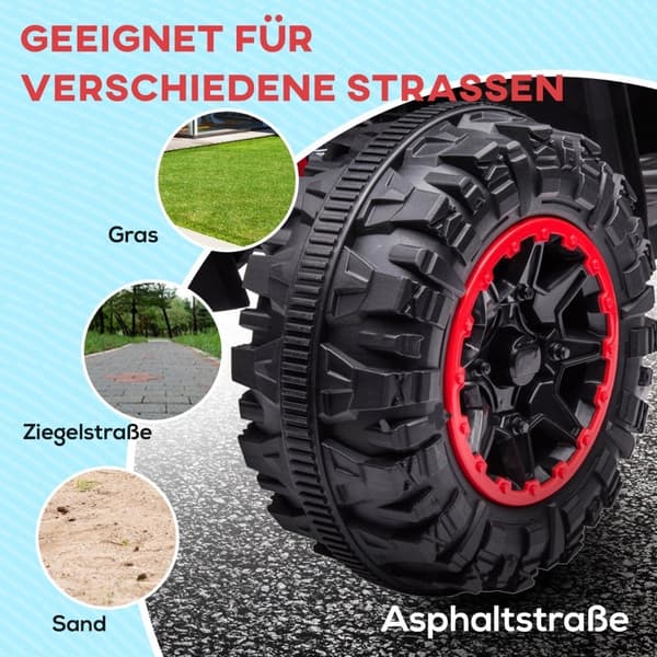 Rootz Electric Children's Quad - ATV til børn - Ride-On Car - LED-forlygter - Ergonomisk sæde - USB MP3-afspiller - Alders 3-8 - 83 cm x 53 cm x 55,5