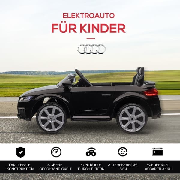 Rootz Kids Electric Sports Car - Fjernbetjening Ride On Car - MP3-afspiller - Forlygter - Baglygter - Sikkerhedssele - 102cm x 60cm x 44cm