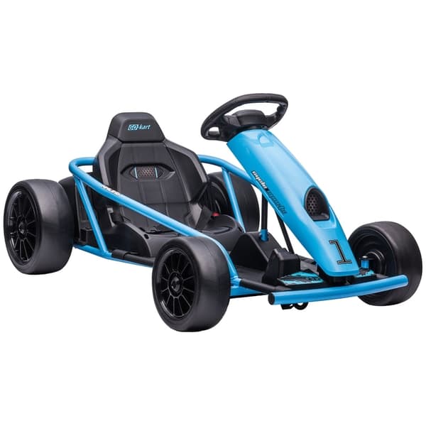Rootz Electric Drift Go-Kart - Blå - Speedy Drifting - Horn og musik - Sikker og behagelig - 115 cm x 77 cm x 54 cm