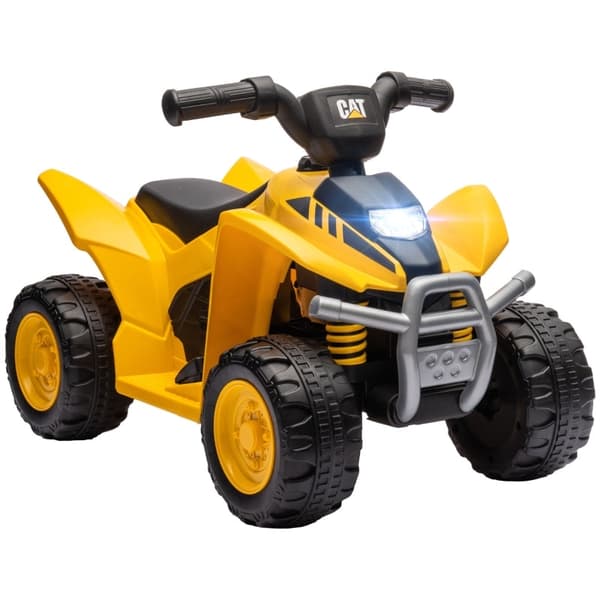 Rootz Kids Caterpillar Licenseret 6V Elektrisk Quad - Børnekøretøj - Hornlyde - Glødende forlygter - Haveeventyr - 65,5 cm x 38,5 cm x 43,5 cm