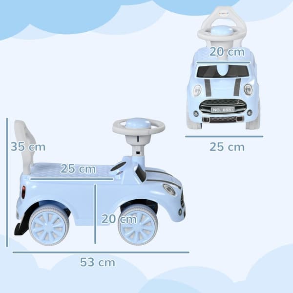 Rootz Kids Ride-On Car - Børnebil - Walker Legetøj - Anti-Tip Design - Interaktiv sjov - Udvikling af motoriske færdigheder - 53 cm x 25 cm x 35 cm