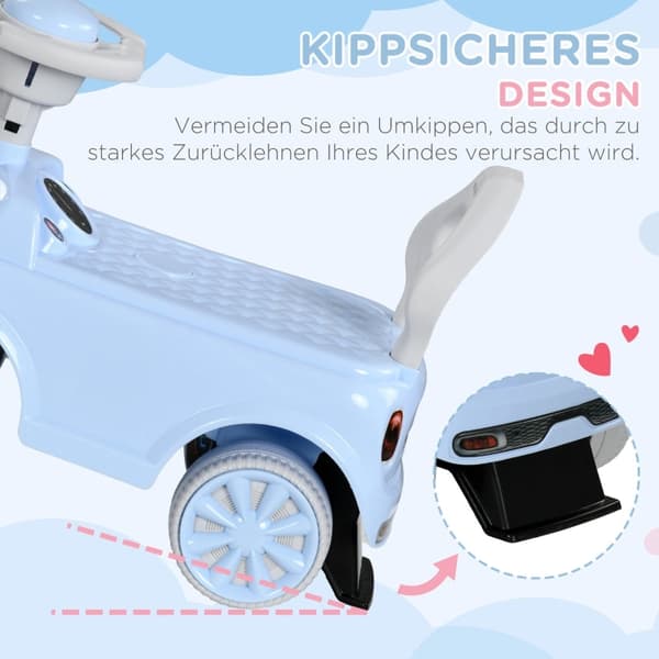 Rootz Kids Ride-On Car - Børnebil - Walker Legetøj - Anti-Tip Design - Interaktiv sjov - Udvikling af motoriske færdigheder - 53 cm x 25 cm x 35 cm