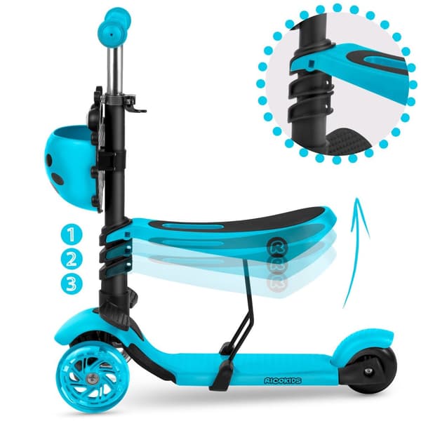 Ricokids Buggy 3-hjuls skoter - Turkos