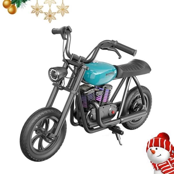 Elmotorcykel för barn - HYPER GOGO Pioneer 12 Plus - Blå - 24 V 5,2 Ah - 12' x 3'-däck