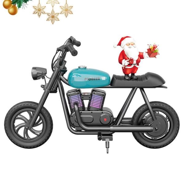 Elmotorcykel för barn - HYPER GOGO Pioneer 12 Plus - Blå - 24 V 5,2 Ah - 12' x 3'-däck