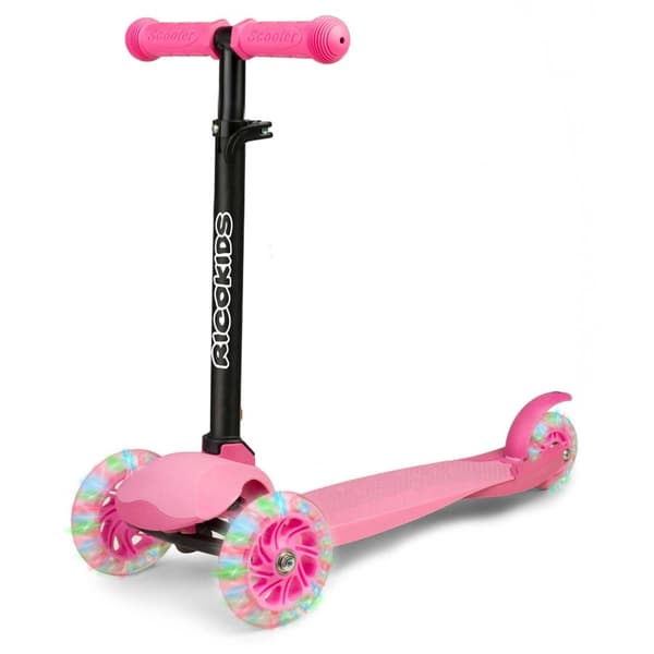 Ricokids Loco trehjulig skoter - rosa