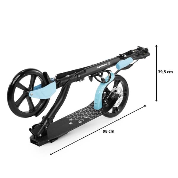 HyperMotion tohjulet scooter HONEYBEE til unge og voksne, maksimal belastning op til 100 kg, aluminium, foldbar, BLÅ