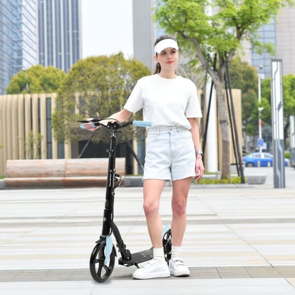 HyperMotion tohjulet scooter HONEYBEE til unge og voksne, maksimal belastning op til 100 kg, aluminium, foldbar, BLÅ