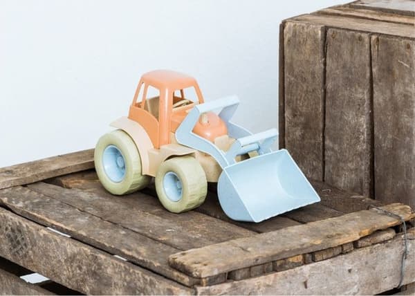 Dantoy Bioplastleksak - Blå &amp; Brun traktor för barn