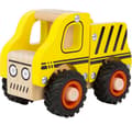 Miniatyrbild 2 av 6: Bygglastbil i trä - SMALL FOOT - Modell: Bygglastbil - Färg(er): Gul, röd och svart