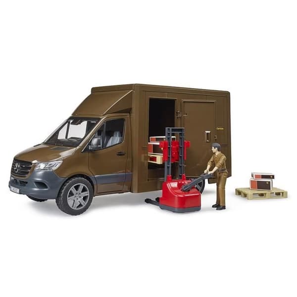 Mercedes Benz Sprinter Bruder UPS Truck - Leksak för barn från 4 år och uppåt