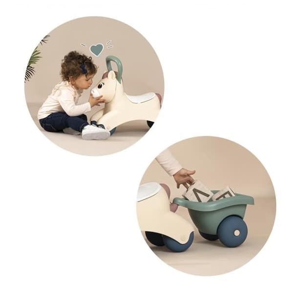 Babyponny Little Smoby Bärare - Barn - Vit - 4 hjul - Upp till 25 kg