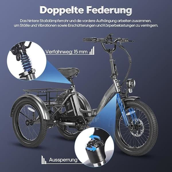 Fafrees Elcykel F20 Mate 20 Inch Folding E-Bike med 48 V 18,2 Ah 110KM svart