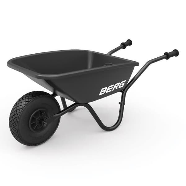 BERG Skottkärra Dempy svart | Utomhusleksaker, pojkar och flickor, passar från 5 år - Maxvikt 25 kg - Produktvikt 6 kg. Sol