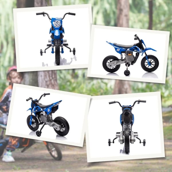 Rootz elektrisk motorcykel til børn - Køretøj til børn - Motorcykel til småbørn - Indbygget musik - 107 cm x 56 cm x 70 cm