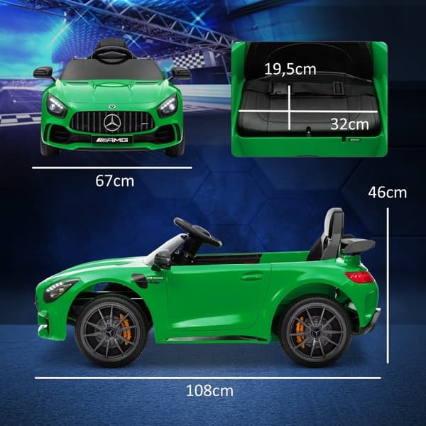 Rootz Mercedes-Benz AMG GTR Lasten sähköauto - Leluajoneuvo - Lasten kyyti - Kaukosäädin - 108cm x 67cm x 46cm
