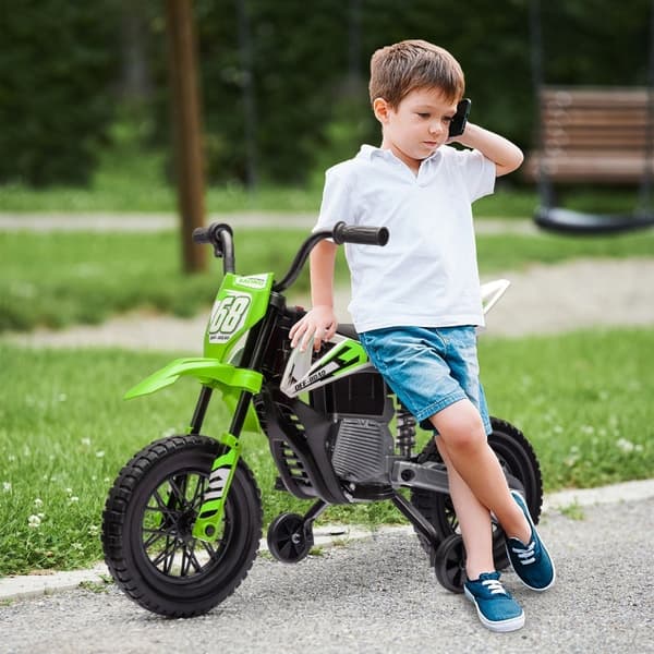 Rootz Motorcykel til børn - Elcykel til børn - Ride-On Motorcykel - Støddæmper - 107L x 56W x 70H cm - Musik- og træningshjul for sjov