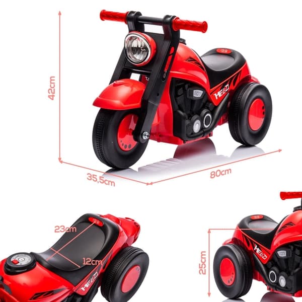 Rootz Toddler Ride-On Motorcykelbil - Barnfordon - Baby Push Car - Förbättrar gångfärdigheter - 80L x 35,5W x 42H cm