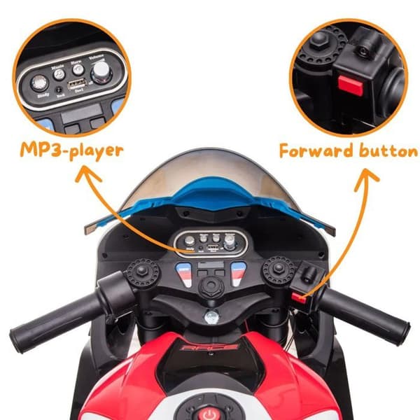 Elmotorcykel för Barn BMW HP4 Race - 12V - 3 till 7 år - Röd