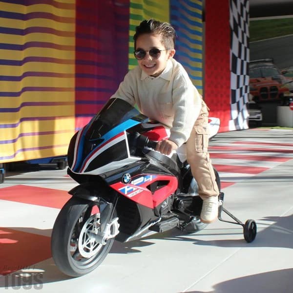 Elmotorcykel för Barn BMW HP4 Race - 12V - 3 till 7 år - Röd