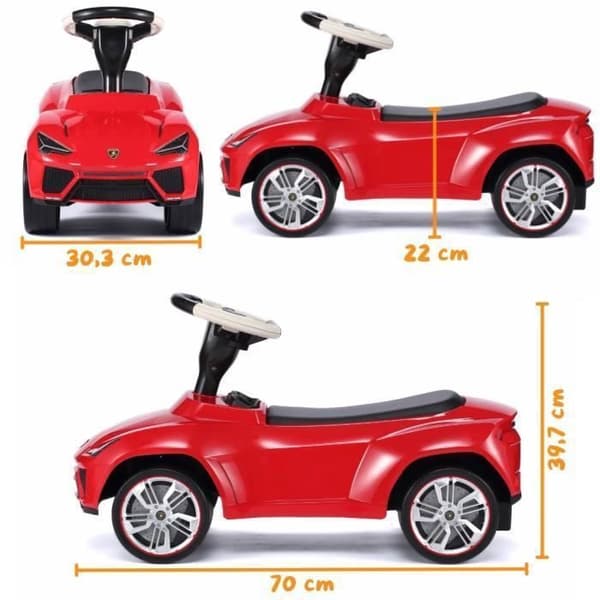 Barnvagn - Lamborghini Urus - 1 till 3 år - Röd
