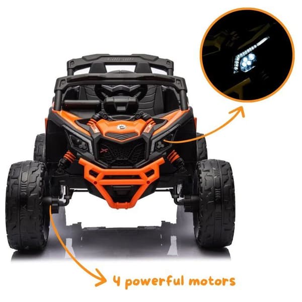 Elbilsbuggy 12V - Can-Am Maverick R - 4x4 - 1 till 6 år - Orange