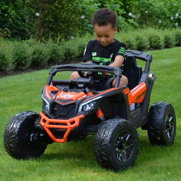 Elbilsbuggy 12V - Can-Am Maverick R - 4x4 - 1 till 6 år - Orange