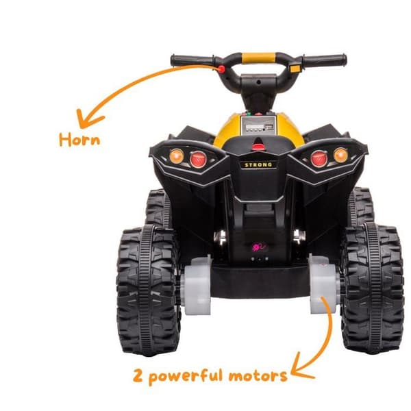 El-Quad Barn 12V - XC-Sport - Fjärrkontroll - 2 till 5 år - Gul