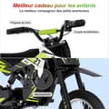 Miniatyrbild 5 av 6: RCB Elmotorcykel för barn - Tre hastighetslägen - 36V/4AH Batteri Grön