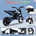 Miniatyrbild 4 av 6: RCB Elmotorcykel för barn - Tre hastighetslägen - 36V/4AH Batteriblått