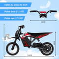 Miniatyrbild 3 av 6: RCB Elmotorcykel för barn - Tre hastighetslägen - 36V/4AH Batteriröd