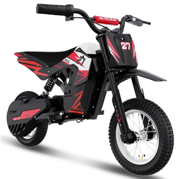 RCB Elmotorcykel för barn - Tre hastighetslägen - 36V/4AH Batteriröd